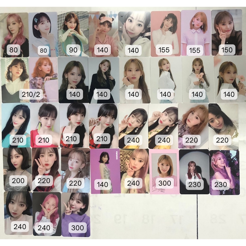 การ์ดซากุระ-sakura-iz-one-lesserafim-le-sserafim-พร้อมส่ง-ของแท้ทุกใบ