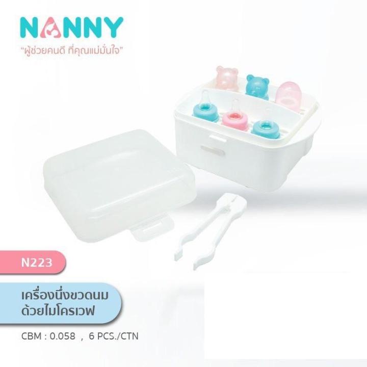 นึ่งขวดนม-ไมโครเวฟ-แนนนี่-nanny-ประหยัด-ปลอดภัย