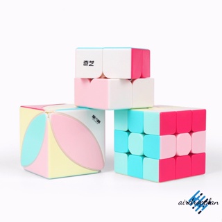 Aird Magic Cube Qiyi ลูกบาศก์นีออน สีมาการอง หมุนง่าย บรรเทาความเครียด
