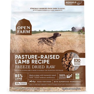 อาหารสุนัข Open Farm Freeze Dried Raw สูตร Pasture-Raised Lamb Recipe ขนาด 383 กรัม