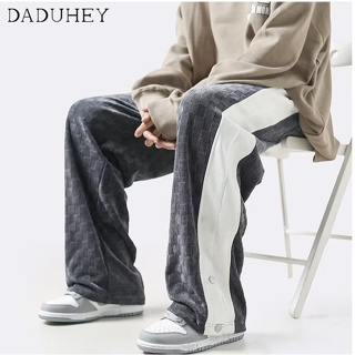 DaDuHey🔥 Mens 2022 New Hong Kong Style Trendy All-Matching Casual Pants Ins Fashion Loose Straight Casual Pants