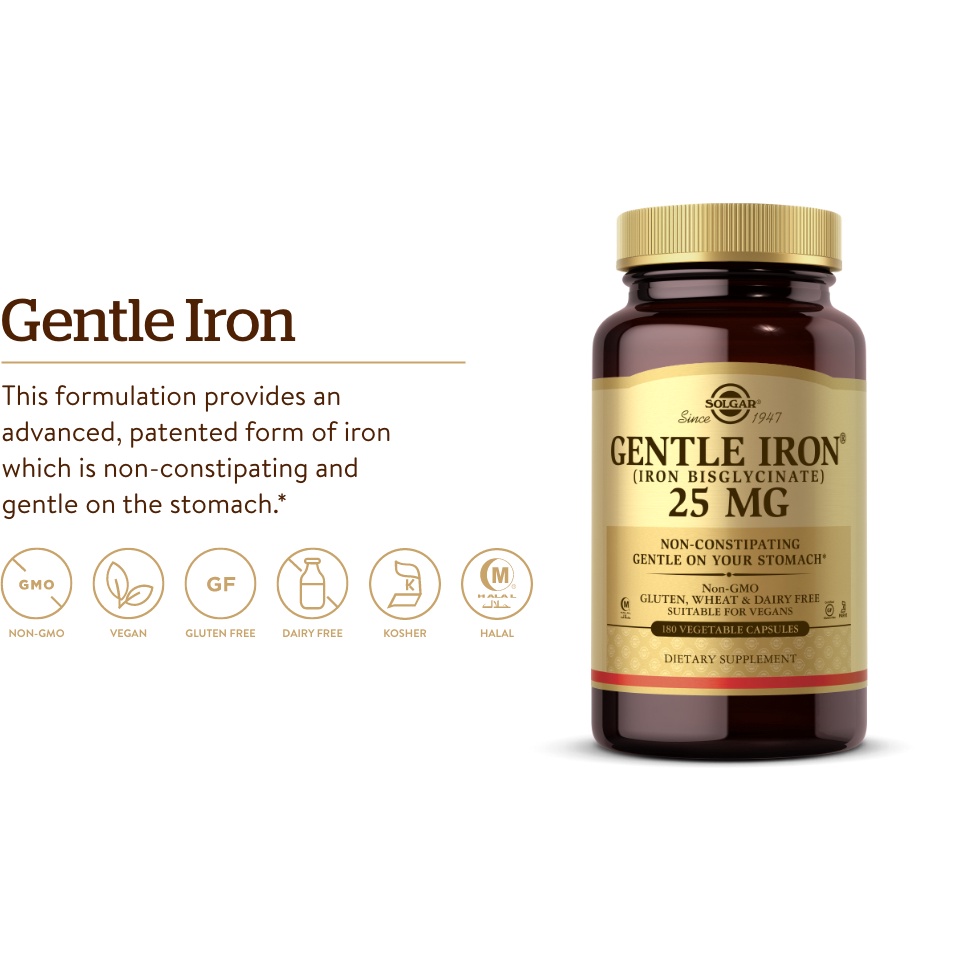 solgar-gentle-iron-25-mg-ธาตุเหล็ก