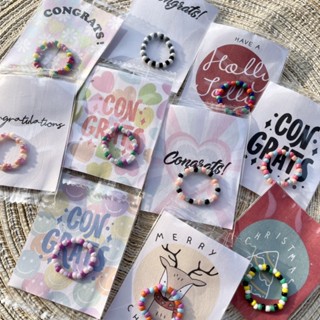 พร้อมส่ง🌈🌈 แหวนลูกปัดน่ารัก ของขวัญปัจฉิม ของแทนใจ💕 แหวนลูกปัดคละสี (ราคาต่อชิ้น)