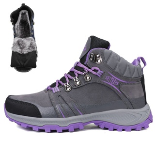 ภาพหน้าปกสินค้า[พร้อมส่ง] Outdoor snow boots รองเท้าลุยหิมะและสำหรับอากาศหนาว แบบมีบุขนข้างใน ดอกยางพื้นหนากันลื่นพิเศษ ที่เกี่ยวข้อง