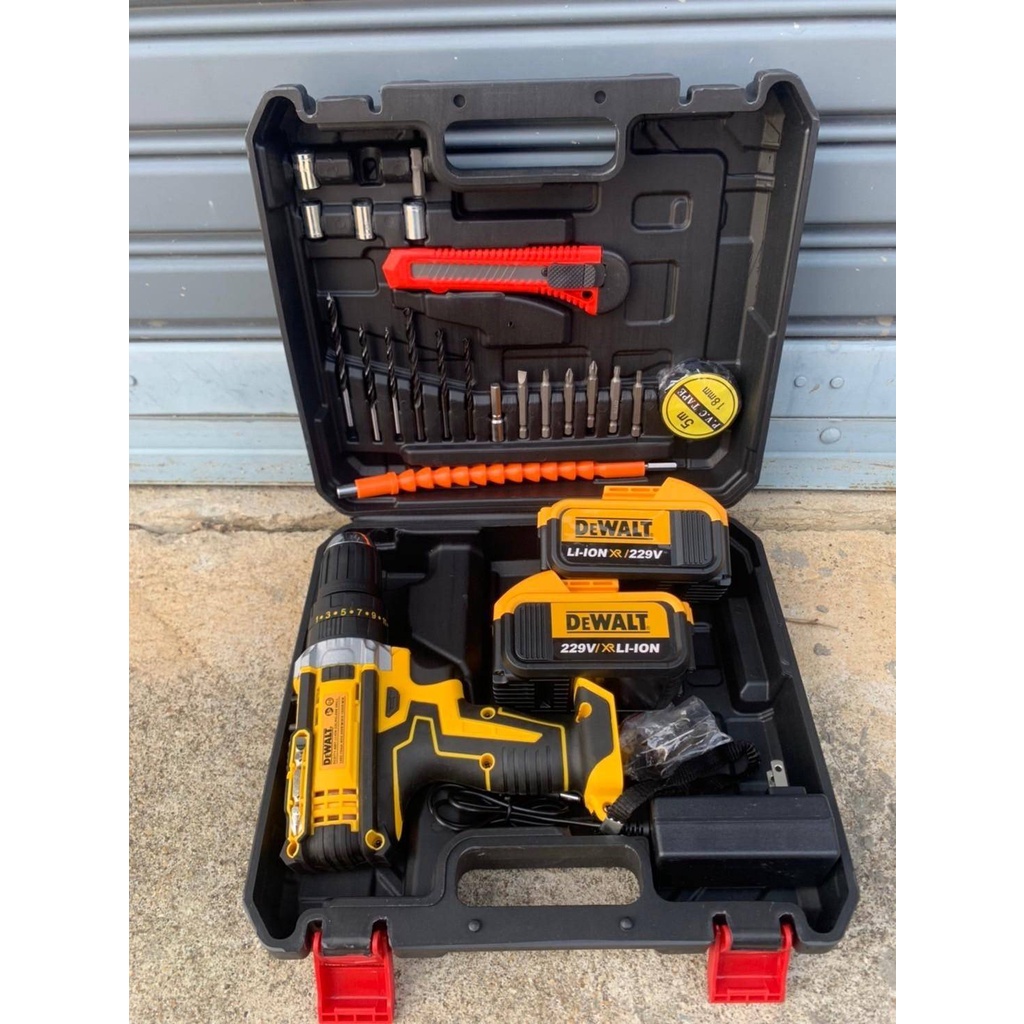 ส่งฟรี-ไม่ต้องใส่โค้ด-ลงทะเบียนรับประกันผ่านลิงค์-สว่านแบตใหญ่-dewalt-229v-เจาะ-กระแทก-ขันน็อต-รุ่นใช้งานหนัก