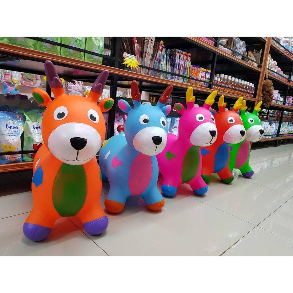 ม้าโยก-ม้ากระโดด-ม้ายางเด้งดึ๋งๆ-ขนาดใหญ่-ยางหนา-มีเสียง-lion-toys