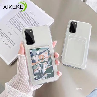 เคสโทรศัพท์มือถือ แบบใส พร้อมช่องใส่บัตร สําหรับ Samsung Galaxy A82 A73 A72 A71 A53 A52 A51 A33 5G A23 A22 A13 4G 5G A03 A01 M01 Core