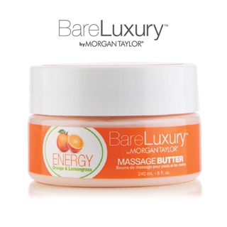 Massage Butter Bare Luxury by Morgan Taylor 240 ml.บัตเตอร์ โลชั่นสูตรเข้มข้นสำหรับนวด บำรุงผิวให้ชุ่มชื่นกลิ่นส้มตะไคร้