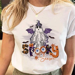 เสื้อครอปสายฝอ การออกแบบเฉพาะฤดูใบไม้ร่วงฮาราจูกุใหม่การ์ตูนพิมพ์จดหมายสั้นแขนสั้นแฟชั่นเสื้อยืดเสื้อผ้าผู้หญิงคอกลม T-s