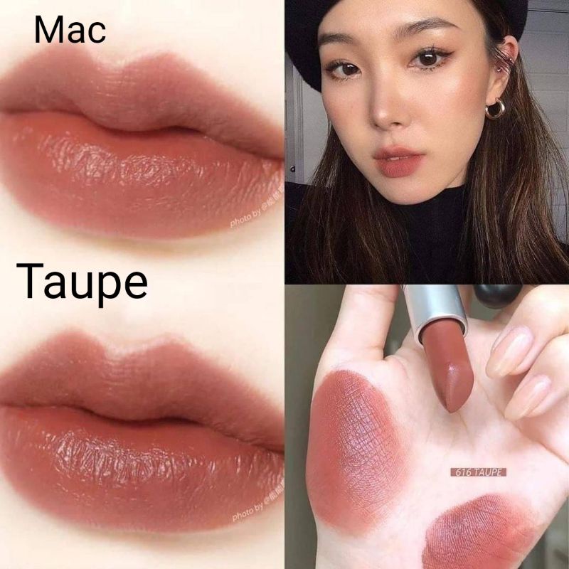 cosmetichub69-แท้ทั้งร้าน-แบ่งขายลิปสติก-mac-lipstick-สี-taupe-ขนาด-0-25-g-แบ่งขายใส่กระปุก-แถมแปรงทาลิปฟรี