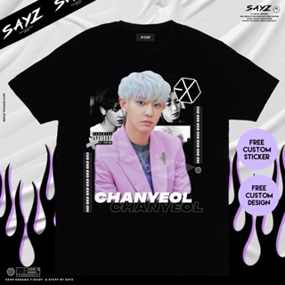 เสื้อคนอ้วนผญ Kaos Chanyeol Kaos Kpop เกาหลีชุดสตรีทแวร์ฮาราจูกุ คัสตอม คาออส เคปส์ทรีทแวร์ แมนเนน เสื้อยืด วีรูเวน