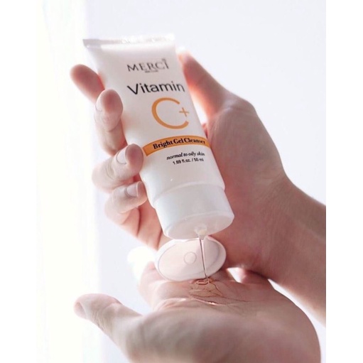 merci-vitamin-c-bright-gel-cleanser-50ml-เมอซี่-เมอซี-เมอซี่วิตซี-เมอร์ซี่-วิตามินซี-โฟมล้างหน้า-เจลล้างหน้าเมอร์ซี่-4