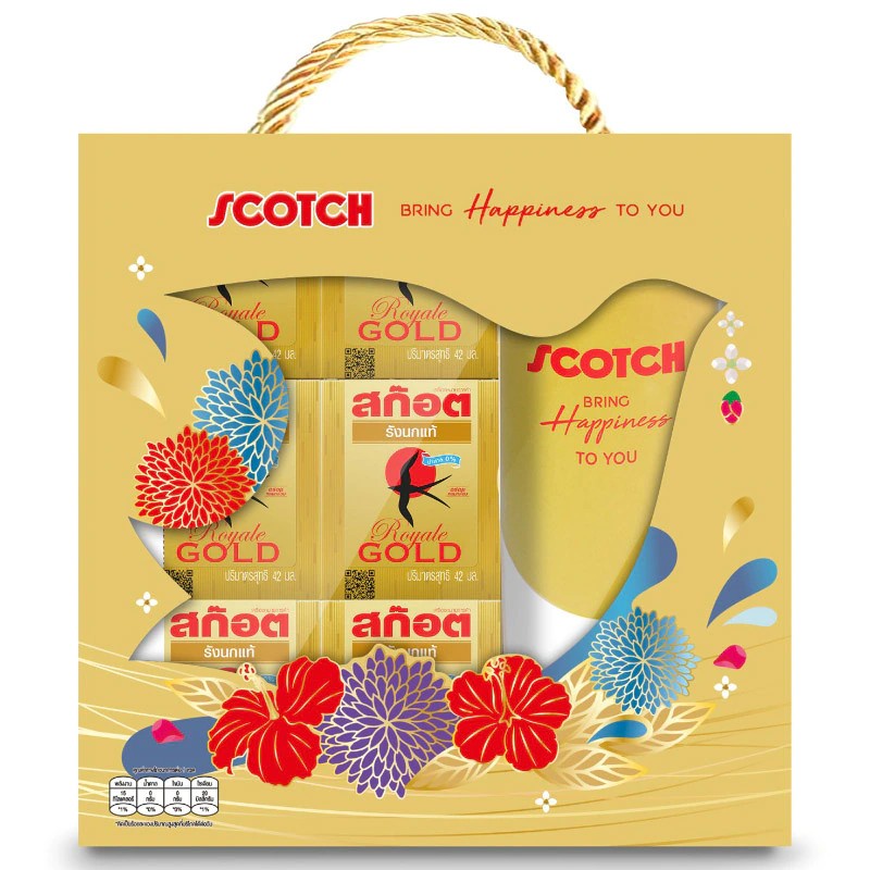 ภาพหน้าปกสินค้า(ส่งฟรี) Scotch Gift Box สก๊อต ชุดของขวัญรังนกแท้ รอเยล โกลด์ ไซลิทอล ขนาด 42 มล. x 6 ขวด จากร้าน chaisaeng_superstore บน Shopee