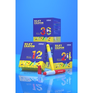 Mideer 3+ Silky Crayon สีเทียนลบออกได้ 12 สีและ 24 สี MD4066 4067