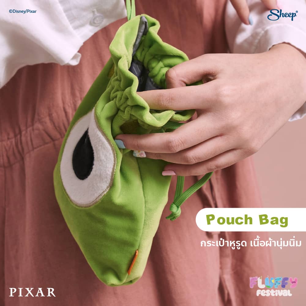 fluffy-festival-collection-gadget-bag-and-pouch-bag-กระเป๋าเก็บอุปกรณ์เสริม-organizer-bag-ลาย-lottso-sulley-disney