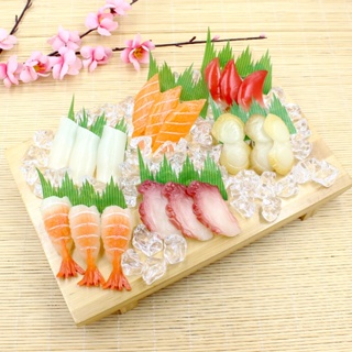 โมเดล ซาซิมิ อาหารญี่ปุ่น ซาซิมิปลอม แบบจำลองอาหารญี่ปุ่น ตกแต่งร้านค้า พร๊อพถ่ายภาพ props