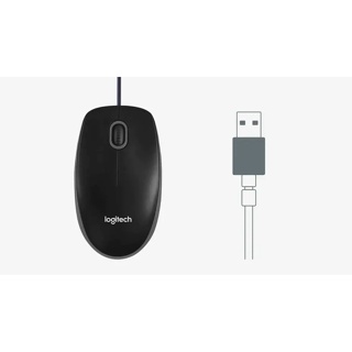 ภาพขนาดย่อของภาพหน้าปกสินค้าMOUSE (เม้าส์) LOGITECH B100 USB (BLACK) สายยาว 1.8 ประกัน 3 ปี *ของแท้ ประกันศูนย์ไทย* จากร้าน mcwinner บน Shopee