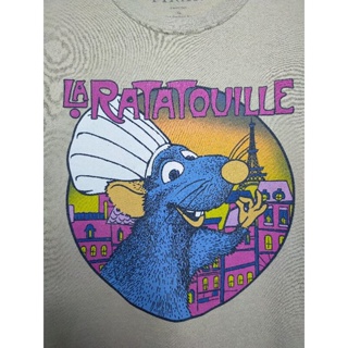 เสื้อยืด มือสอง ลายการ์ตูน ratatouille อก 46 ยาว 29