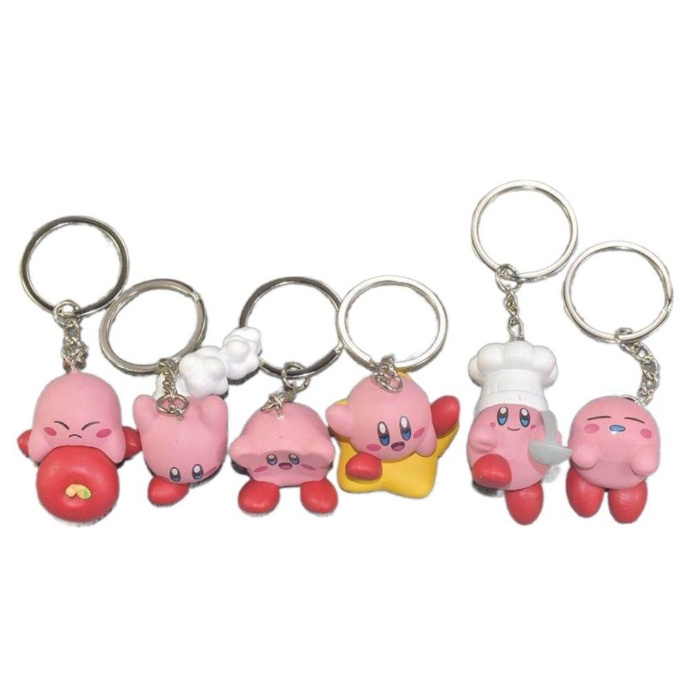 bliss-star-kirby-keyring-creative-fashion-child-gift-kids-dolls-ornament-key-holder-dolls-pendant-bag-charms-anime-games-cartoon-key-chain