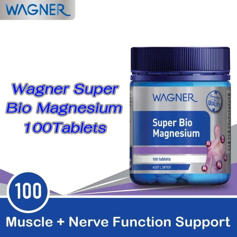 wagner-super-bio-magnesium-100-เม็ด-ไบโอแมกนีเซียม-สูตรเข้มข้นพิเศษ-เสริมการทำงานของระบบประสาท-และ-กล้ามเนื้อ