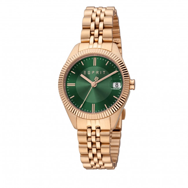 esprit-นาฬิกาข้อมือรุ่น-stainless-steelrose-golddark-green-es1l340m0085
