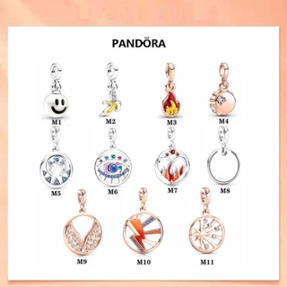 Pandora Me Burn Flame &amp; Moon จี้เหรียญเงิน 925 รูปดวงจันทร์ ขนาดเล็ก