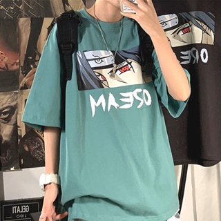 เสื้อเบลาส์ - ผู้ชาย Harajuku นารูโตะ Tshirt สบาย ๆ ฤดูร้อนการ์ตูนเสื้อยืดแฟชั่นฮิปฮอปเสื้อยืดชายพล