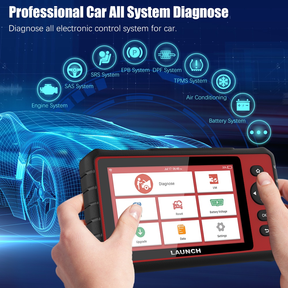 launch-crp909c-เครื่องสแกนเนอร์-obd2-scanner-obd-สําหรับรถยนต์-full-obd-function-all-systems-epb-abs-sas-car-diagnostics-tool