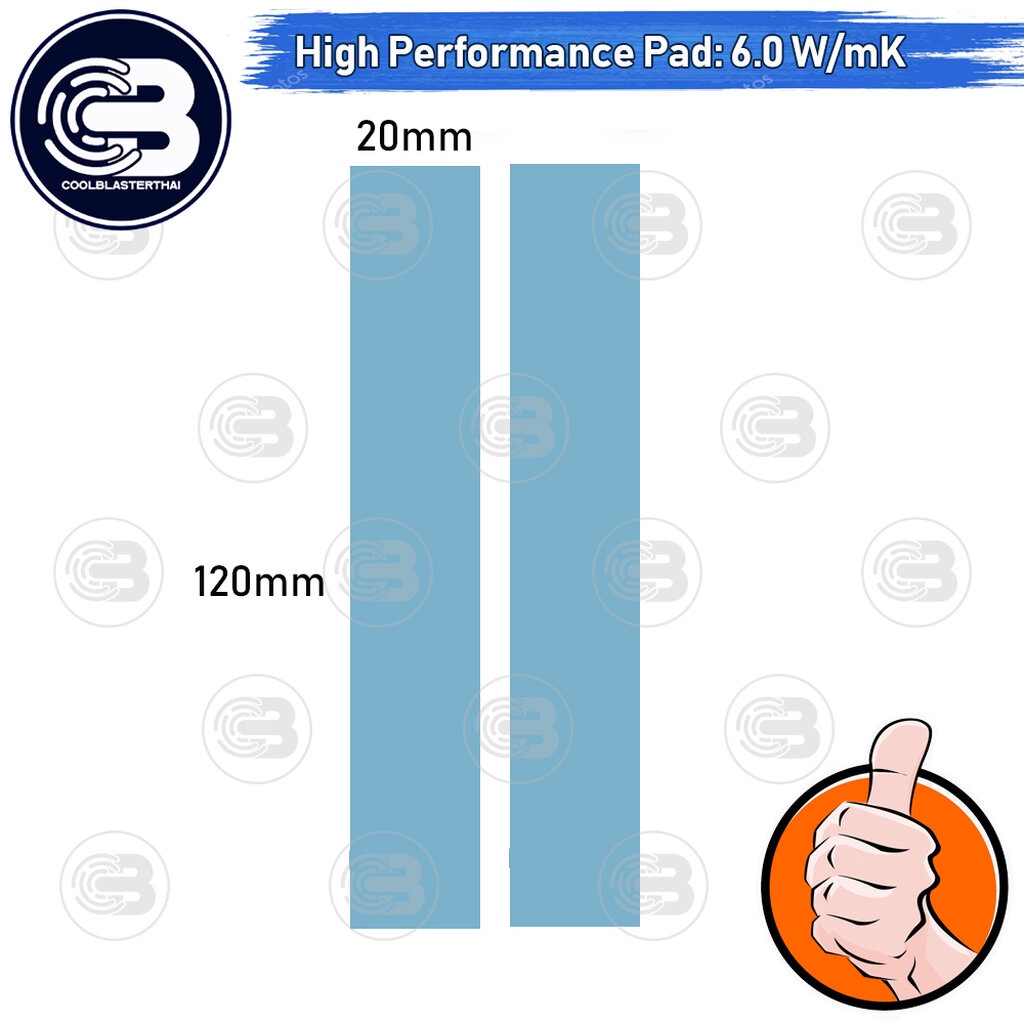 ภาพสินค้าArctic Thermal Pad TP-2 (APT2560) 120x20x1.5 mm.(2 PCS) /6.0 W/mK จากร้าน coolblasterthai บน Shopee ภาพที่ 3