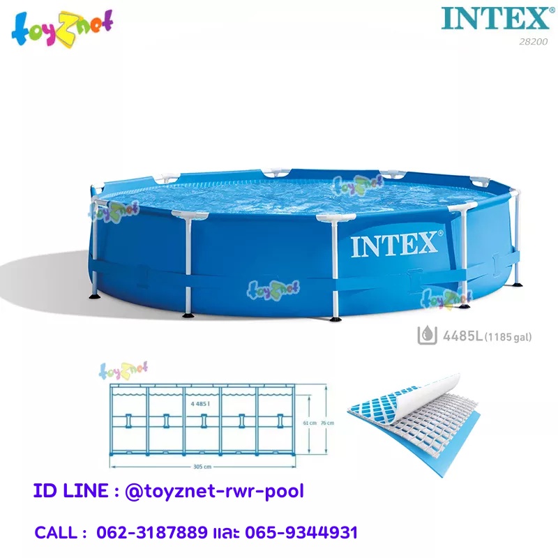 Intex ส่งฟรี สระเมทัลเฟรม 10 ฟุต (3.05x0.76 ม.) รุ่น 28200 | Shopee ...