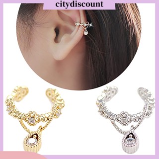 &lt;citydiscount&gt;  ต่างหูแบบคลิป รูปชกมวย Wrap Rhinestone