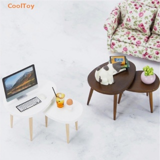 Cooltoy โต๊ะกาแฟ ทรงสามเหลี่ยม 1:12 สําหรับตกแต่งบ้านตุ๊กตา 1 ชุด