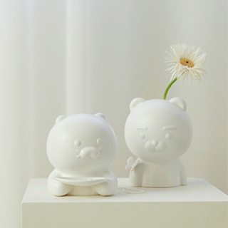 ( พร้อมส่ง ) Kakaofriends Ryan Flower Vase &amp; Choonsik Desk Storage Statue แจกัน และ ที่วางของ