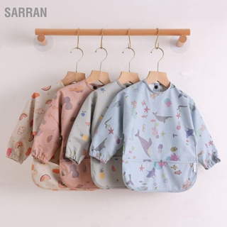 Sarran ผ้ากันเปื้อน กันน้ํา พร้อมกระเป๋า สีสันสดใส ซักล้างได้ สําหรับเด็ก