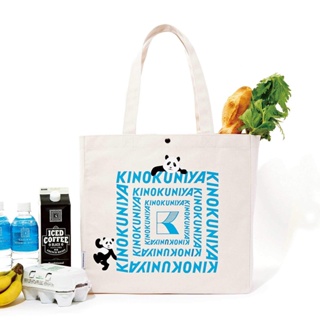 KINOKUNIYA×KEITA MARUYAMA Oversized Shopping Bag กระเป๋าช้อปปิ้งขนาดใหญ่ ลายแพนด้าจอมยุ่ง