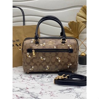 COACH C8591 ROWAN SATCHEL IN SIGNATURE CANVAS WITH BEE PRINT