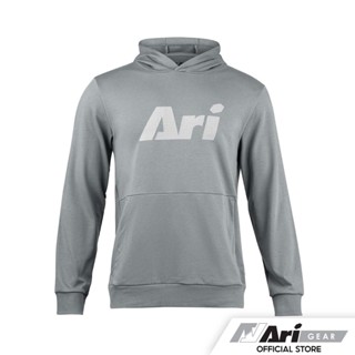 ARI EZY HOODIE - GREY/BLACK  เสื้อฮู้ด อาริ อีซี่ สีเทา