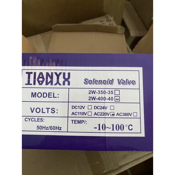 ถูกสุด! MODEL: 2W-400-40 SOLENOID VALVE โซลินอยด์วาล์วทองเหลือง ขนาด 1 ...