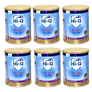 สินค้า HI-Q Pepti นมผงสำหรับทารกแรกเกิดถึง 1 ปีที่แพ้นมวัว 900 กรัม แพ็ค 6 กระป๋อง