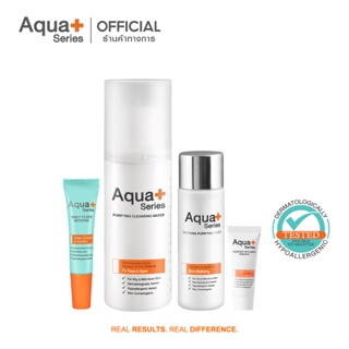 [AQUA11 ลด 130.-] AquaPlus Acne Solution Set (Daily Clear 7 g./Cleansing 150 ml. / Toner 50 ml / Radiance 5 ml.)