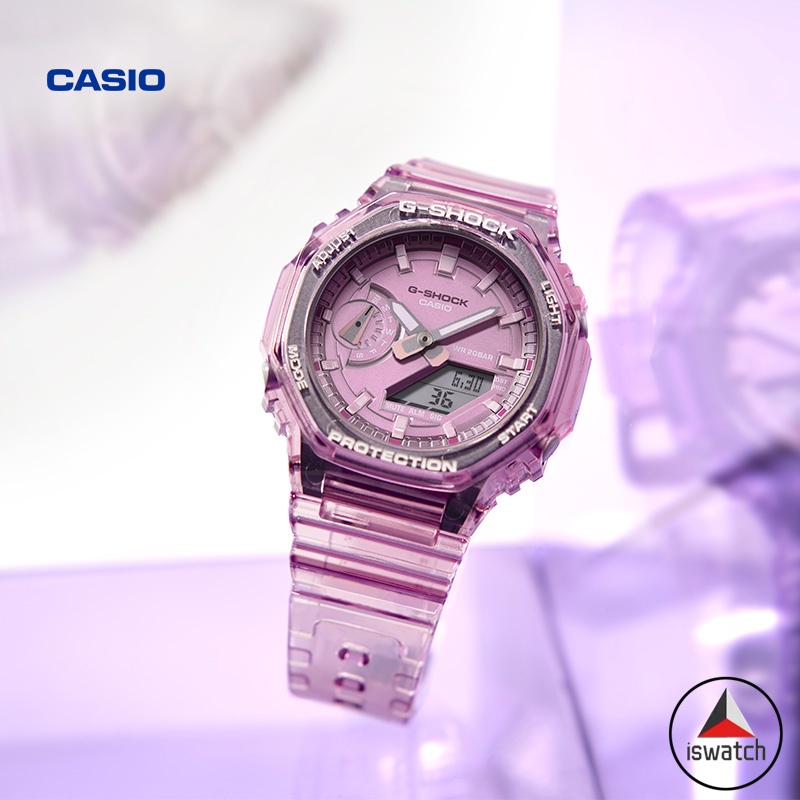 มาใหม่-casio-g-shock-gma-s2100sk-4a-jelly-นาฬิกาข้อมือดิจิทัล-อะนาล็อก-สายเรซิ่น-โปร่งแสง-สีชมพู-สไตล์สปอร์ต