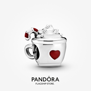 Pandora charm Cocoa &amp; Candy Cane ของขวัญวันหยุด สําหรับผู้หญิง p804