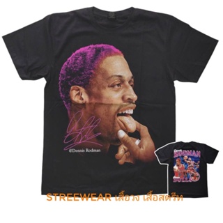 เสื้อยืด rodman dennis rodman basketball t shirts เสื้อ Rodman บาสเกตบอล