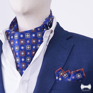 เซ็ทคราวาท+ผ้าเช็ดหน้าสูท-Cravat + pocket square