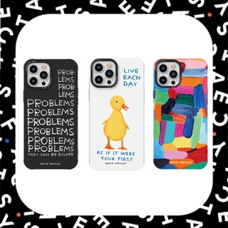 Casetify เคสโทรศัพท์ซิลิโคน TPU แบบนิ่ม ลาย David Shrigley Total Mess Duck สําหรับ iPhone X XS XR 11 12 13 14 Plus Pro Max
