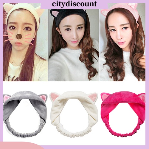 lt-citydiscount-gt-ผ้าโพกศีรษะ-พิมพ์ลายแมว-แฟชั่น-สำหรับผู้หญิง