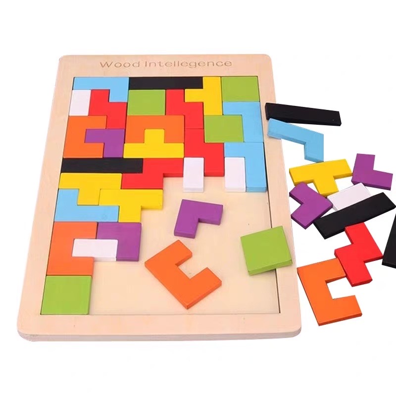 กระดานบล็อกไม้-ของเล่นไม้-ตัวต่อหลากสี-ของเล่นเสริมทักษะเด็กก่อนวัยเรียน