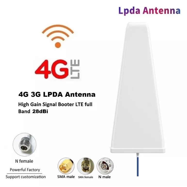 เสาอากาศ 5G 4G 3G 28dBi Signal Booster Amplifier Antenna Outdoor LPDA ...