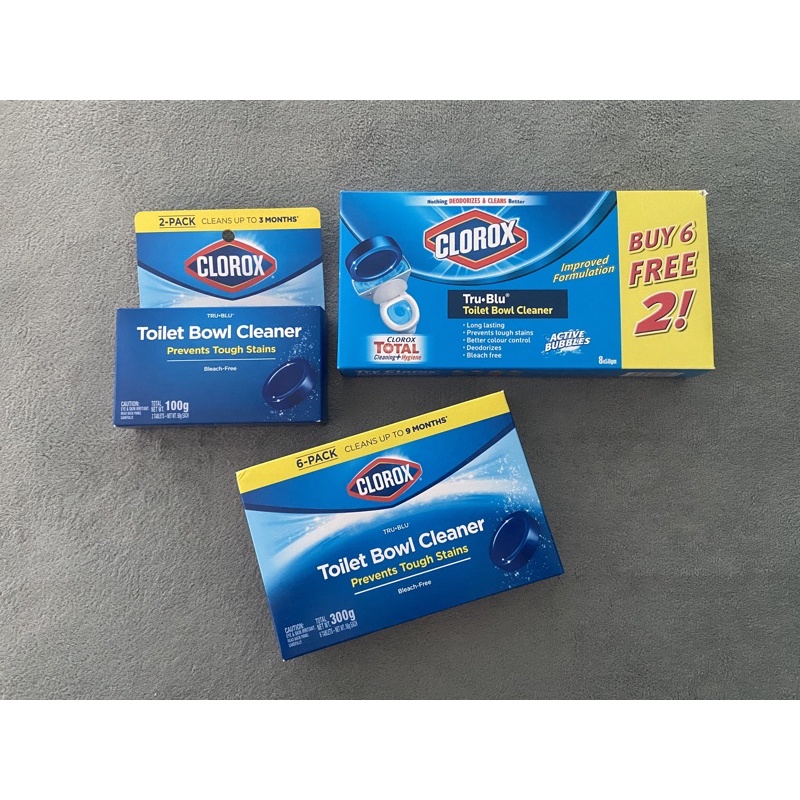 พร้อมส่ง-clorox-ก้อนทำความสะอาดชักโครกสีฟ้าสูตรแถบเหลือง