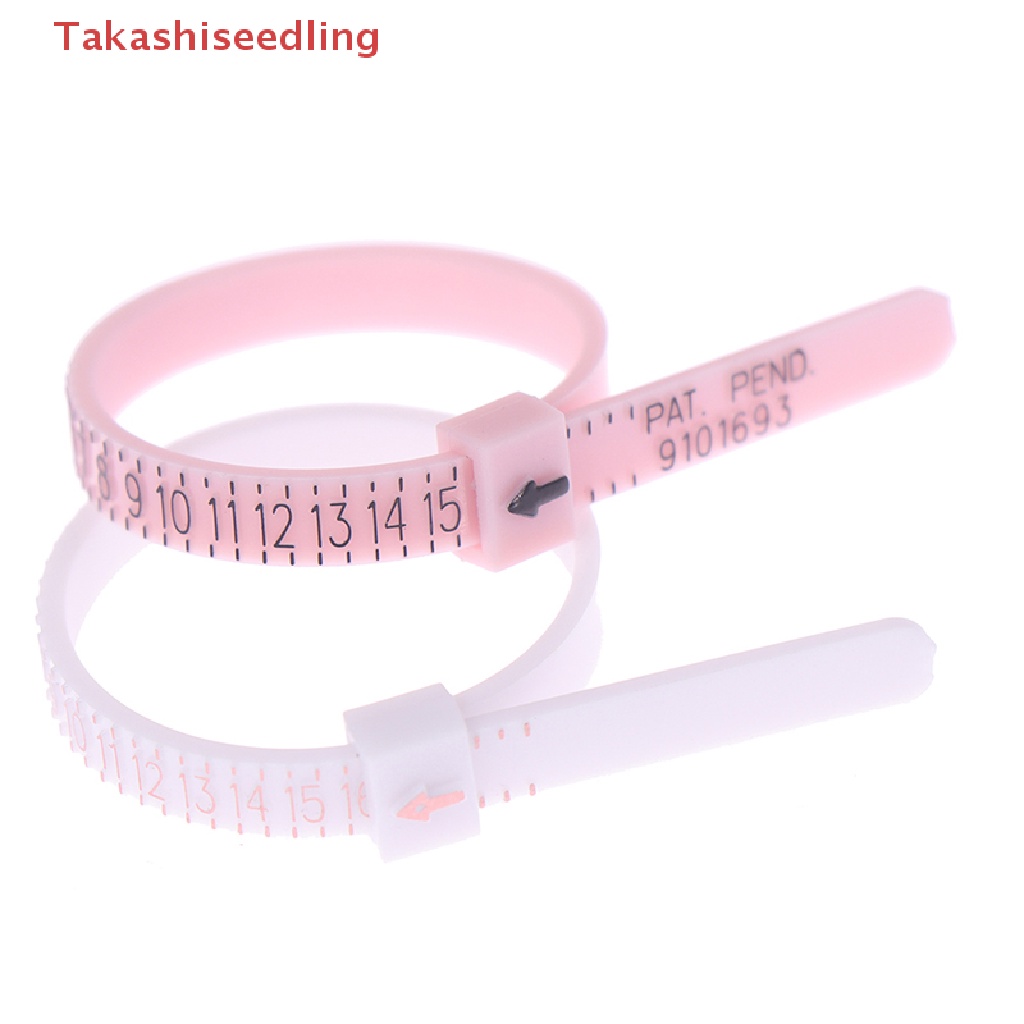 ภาพหน้าปกสินค้า(Takashiseedling) เครื่องวัดขนาดแหวน พลาสติก แบบมืออาชีพ ไซซ์ US